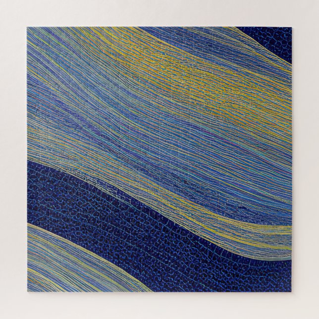 Puzzle Vagues fracturées du paysage marin Abstrait 02 (Vertical)