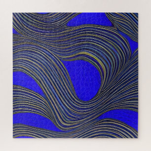 Puzzle Vagues fracturées du paysage marin Abstrait 18