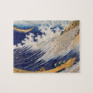 Puzzle Vagues océaniques Hokusai Bateaux en mer