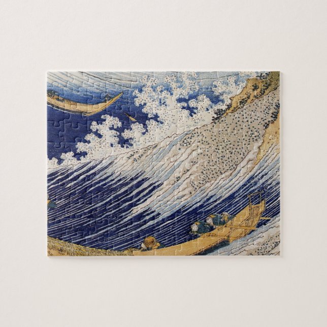 Puzzle Vagues océaniques Hokusai Bateaux en mer (Horizontal)