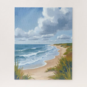 Puzzle Vagues océaniques   Peinture côtière de plage