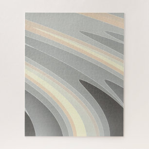 Puzzle vagues rose gris jaune