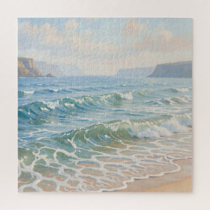 Puzzle Vagues sereines de l'océan se brisant sur la plage