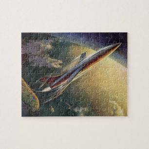 Puzzle Vaisseau spatial de science-fiction vintage Avion 