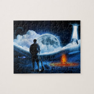 Puzzle Vaisseau Spatial Enlèvement de Bétail Extraterrest