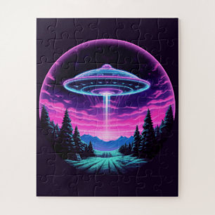 Puzzle Vaisseau Spatial Extraterrestre Rétro Futuriste