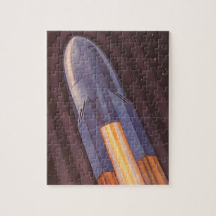 Puzzle Vaisseaux spatiaux de science-fiction vintage fusé