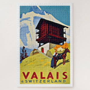 Puzzle Valais Suisse Montagne agricole Vintage
