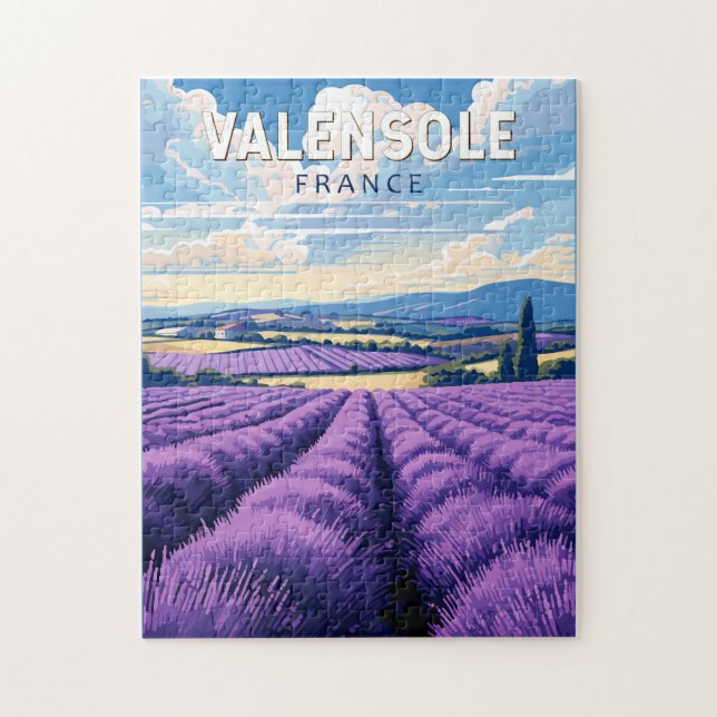 Puzzle Valensole France Travel Art Vintage (Vertical)