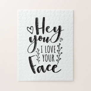 Puzzle Valentine Art Hey Vous J'Aime Votre Visage