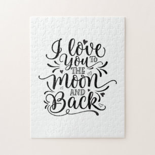 Puzzle Valentine Art Je T'Aime À La Lune