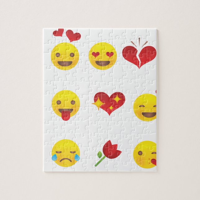 Puzzle Valentine Emojis (Vertical)