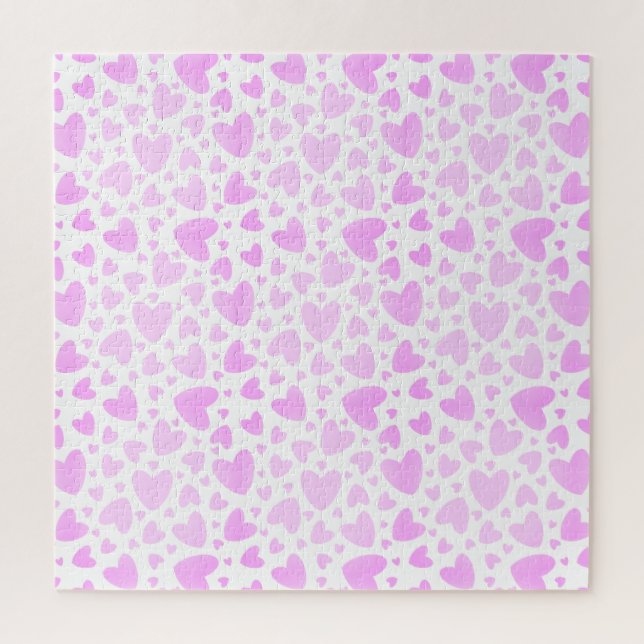 Puzzle Valentine Girly rose Faded Love Hearts Impossible (Vertical)