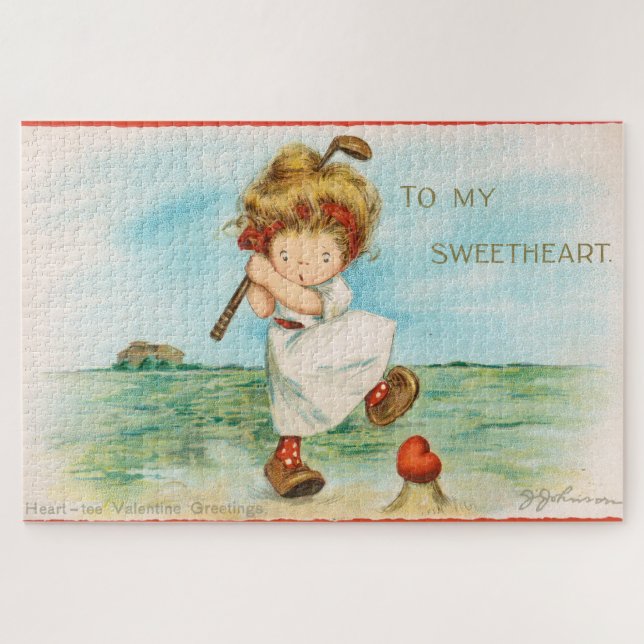 Puzzle Valentine Golfique et Farfelu, vers 1915 (Horizontal)