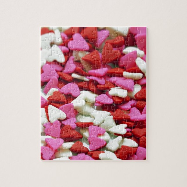 Puzzle Valentine Hearts (Vertical)