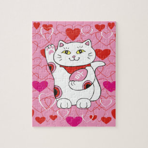 Puzzle Valentine Neko Lucky Cat