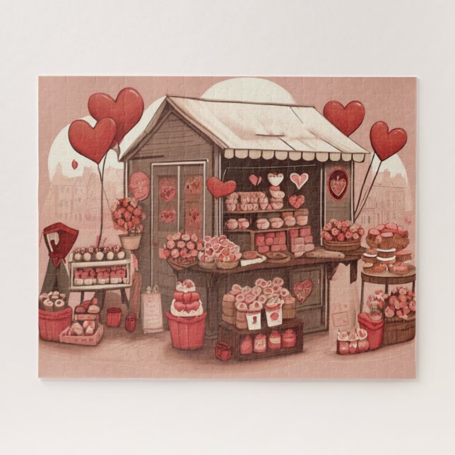 Puzzle Valentine's Day Market Retro (Horizontal)