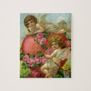 Puzzle Valentines victoriennes vintages Day Angels Rose d