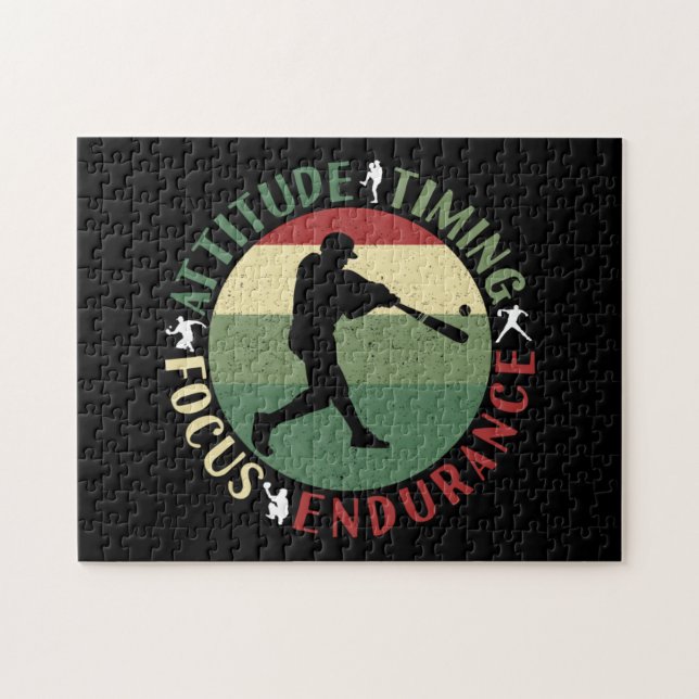 Puzzle Valeurs de l'équipe de baseball motivationnel (Horizontal)