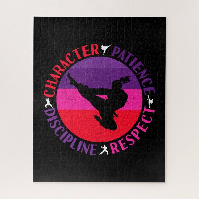 Puzzle Valeurs fondamentales des arts martiaux - Karate (Vertical)