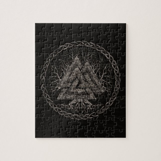 Puzzle Valknut et arbre de la vie Yggrdrasil (Vertical)