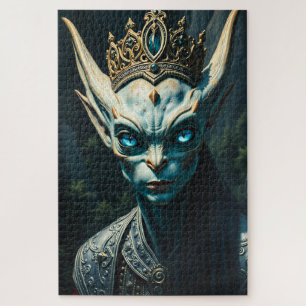 Puzzle Valtharion Ancien Roi Elfe Azur Fantasy Sombre