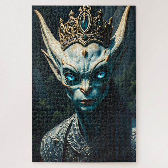 Puzzle Valtharion Ancien Roi Elfe Azuréen Dark Fantasy (Vertical)