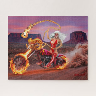 Puzzle Vampire Biker Babe – Rebelle gothique de minuit
