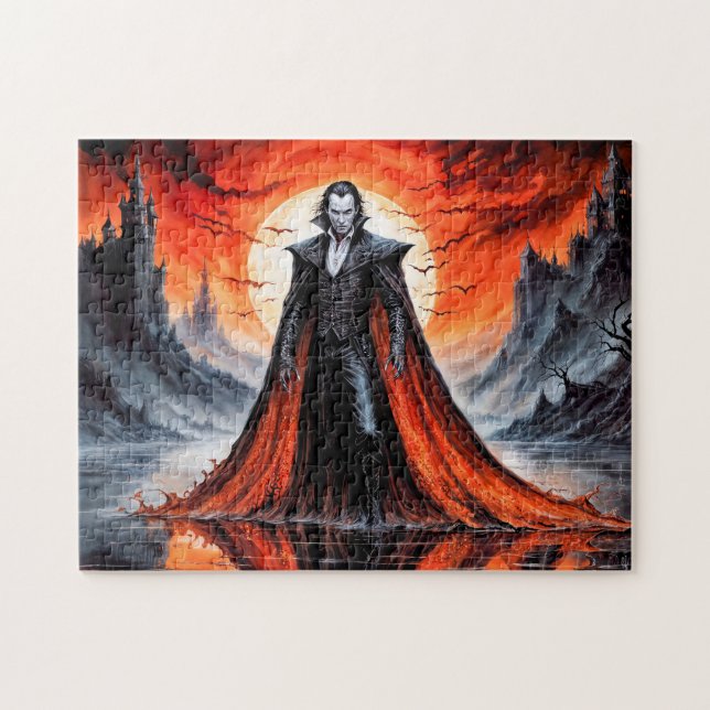 Puzzle Vampire sous la lumière rouge de la lune (Horizontal)
