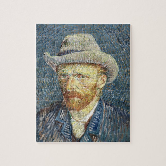 Puzzle Van Gogh Autoportrait avec Grey Felt Casquette (Vertical)