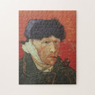 Puzzle VAN GOGH - autoportrait avec oreille et tuyau liés