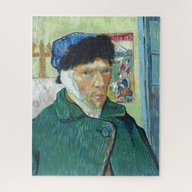 Puzzle Van Gogh Autoportrait Bandaged Ear Art Peinture (Vertical)