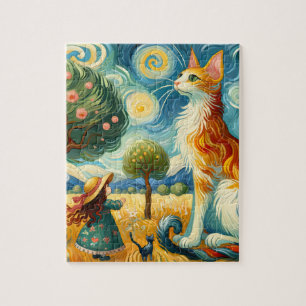 Puzzle Van Gogh Cat
