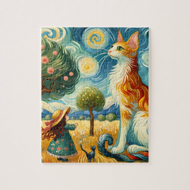 Puzzle Van Gogh Cat (Vertical)
