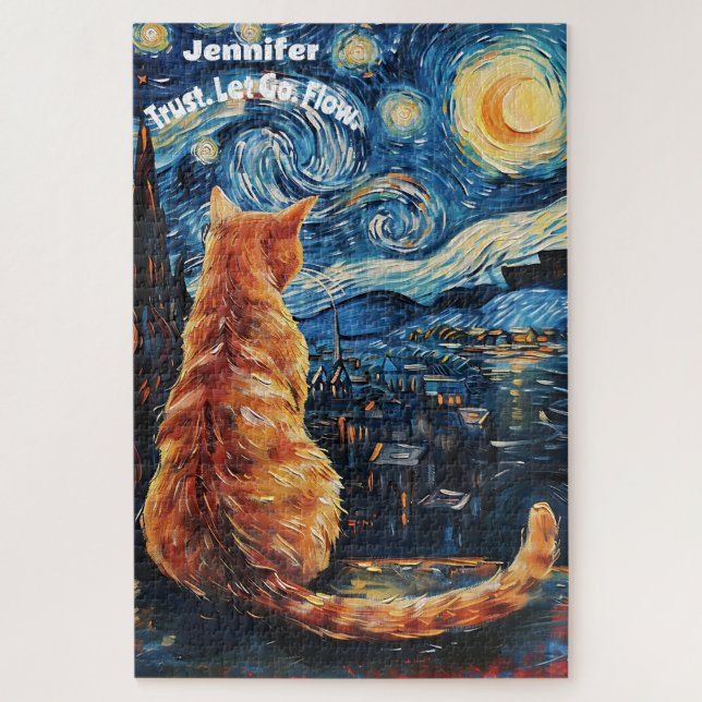 Puzzle Van Gogh Cute Feline (Vertical)