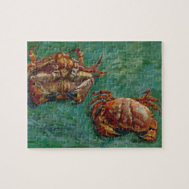 Puzzle Van Gogh Deux Crabes Art Impressionniste Vert (Horizontal)