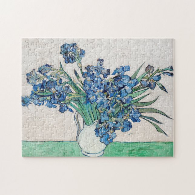 Puzzle Van Gogh Irises Dans Un Vase Peint (Horizontal)