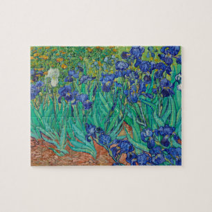 Puzzle Van Gogh Irises. Impressionnisme vintage floral bl