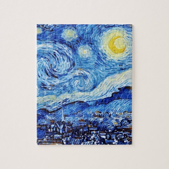 Puzzle Van Gogh - La Nuit étoilée - Blancs Noël (Vertical)