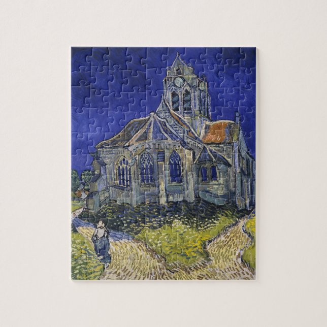 Puzzle Van Gogh L'église d'Auvers-sur-Oise sous un ciel b (Vertical)