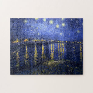 Puzzle Van Gogh : Nuit étoilée au-dessus du Rhône