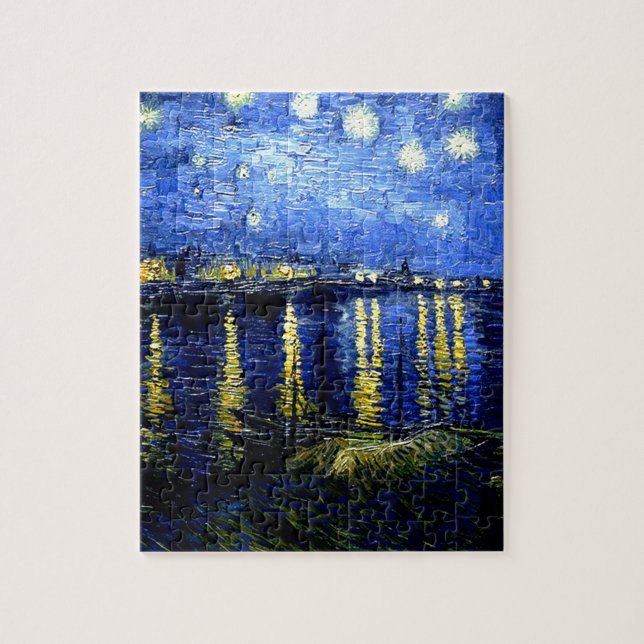 Puzzle Van Gogh - Nuit étoilée sur le Rhône (Vertical)