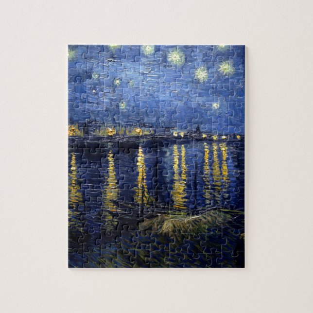 Puzzle Van Gogh Nuit étoilée sur Rhône (Vertical)