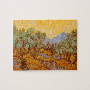 Puzzle Van Gogh Olive Trees Soleil Jaune Ciel