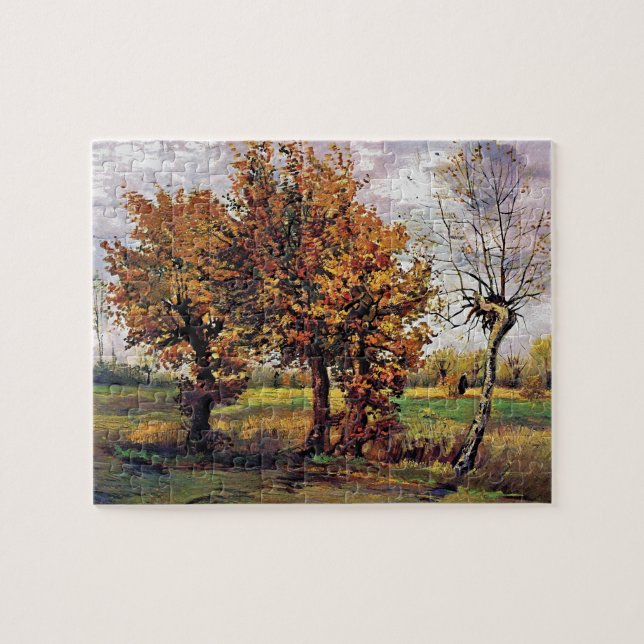 Puzzle Van Gogh - Paysage Automne Avec Quatre Arbres (Horizontal)
