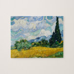Puzzle Van Gogh Peindre le champ de blé avec Cypress Tree<br><div class="desc">Magnifique Vincent Van Gogh Peinture champ de blé avec Cypress Tree.</div>
