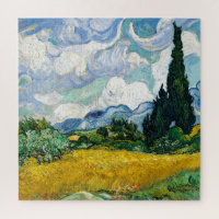 Van Gogh Peinture Art Vintage Blé Champ Cypresse