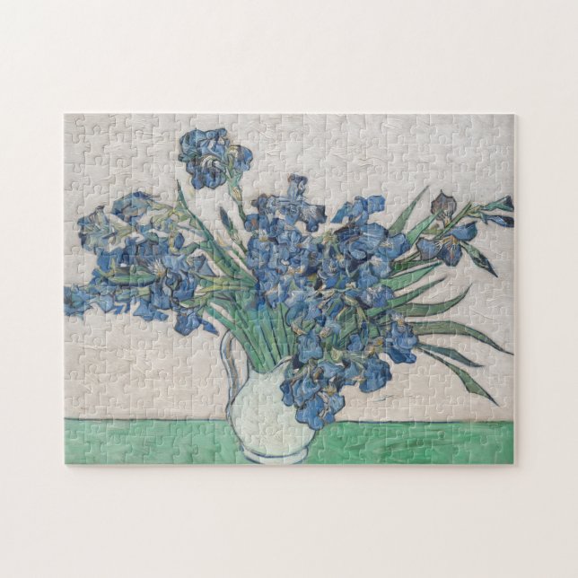 Puzzle Van Gogh Purple Irises Vase Floral Peinture (Horizontal)