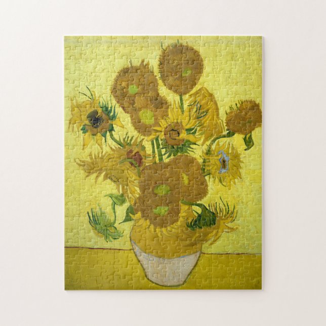 Puzzle Van Gogh - Sunflowers, 4ème version, répétition (Vertical)