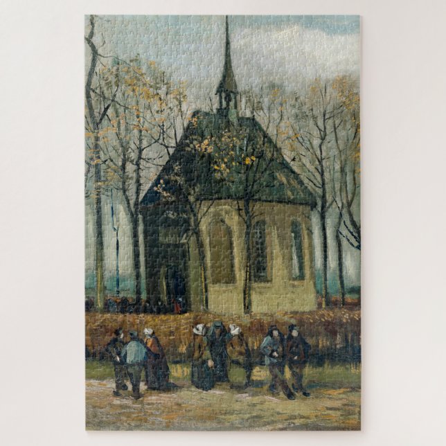 Puzzle Van Gogh's Famous Congregation Church (Vertical)